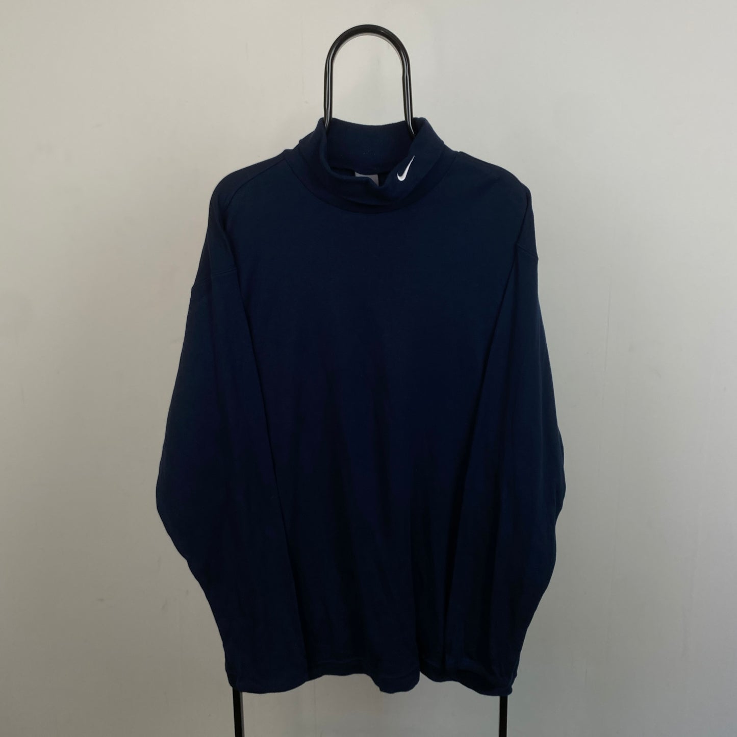 00s Nike Mock Neck Sweatshirt Blue XL