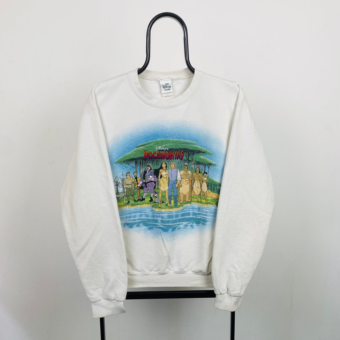 Retro 90s Pocahontas Sweatshirt White Small