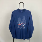 Retro Asics London Marathon T-Shirt Blue Large