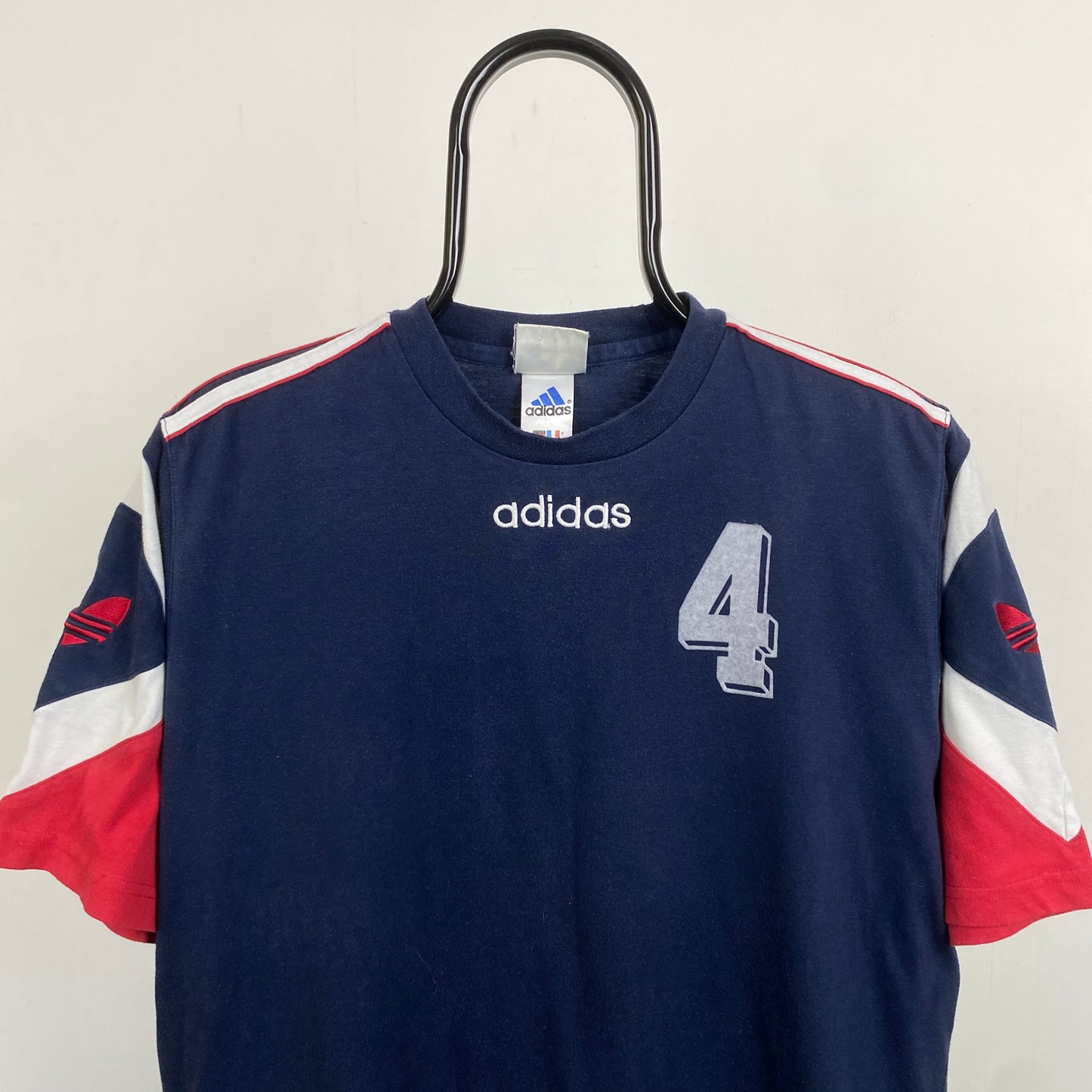 90s Adidas T-Shirt Blue Medium