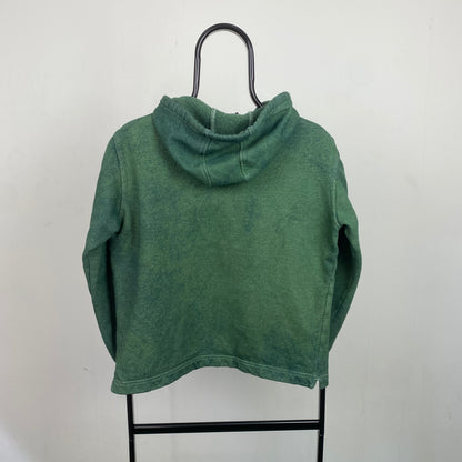 90s Nike 1/4 Zip Hoodie Green Small