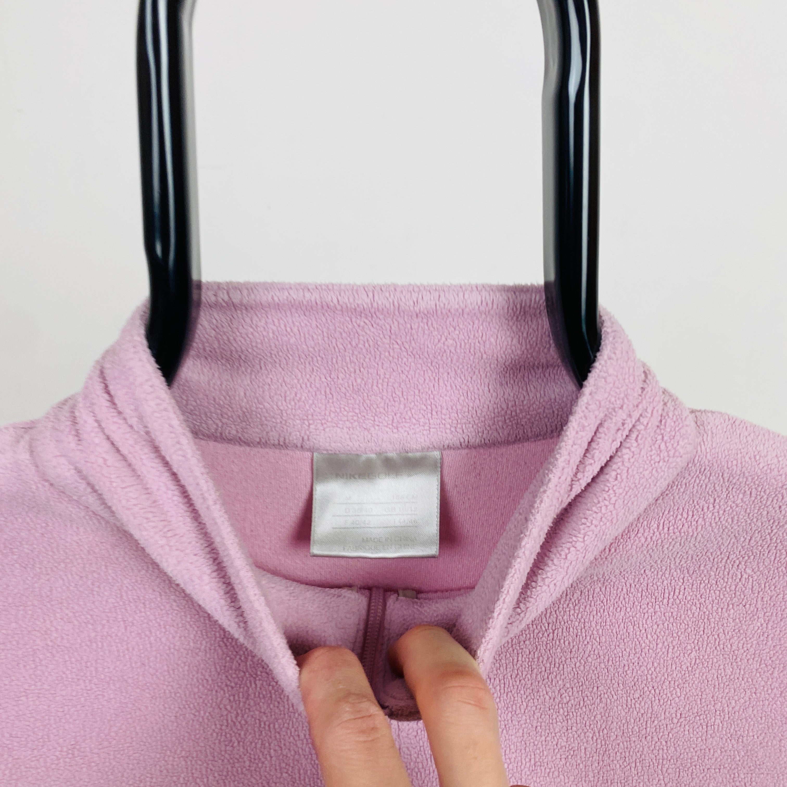 00s Nike 1/4 Zip Fleece Sweatshirt Pink Medium