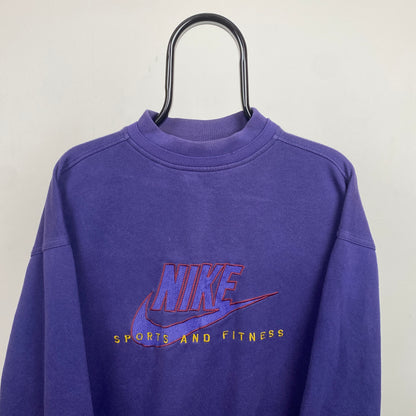 90s Nike Sweatshirt Purple Medium