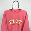Retro 00s Stussy Sweatshirt Pink XL