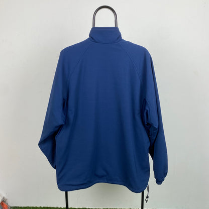 00s Nike Reversible 1/4 Zip Coat Jacket Blue XL