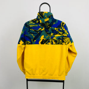Retro Fila Fleece Sweatshirt Yellow Small