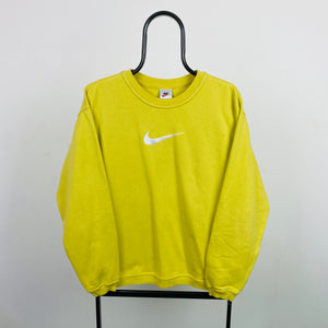 90s Nike Sweatshirt Yellow Medium