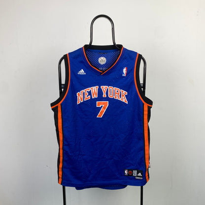 Retro New York Frye Basketball Vest Jersey T-Shirt Blue Small