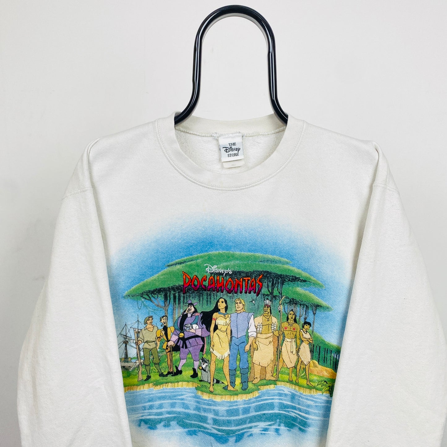 Retro 90s Pocahontas Sweatshirt White Small