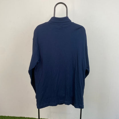 00s Nike Mock Neck Sweatshirt Blue XL