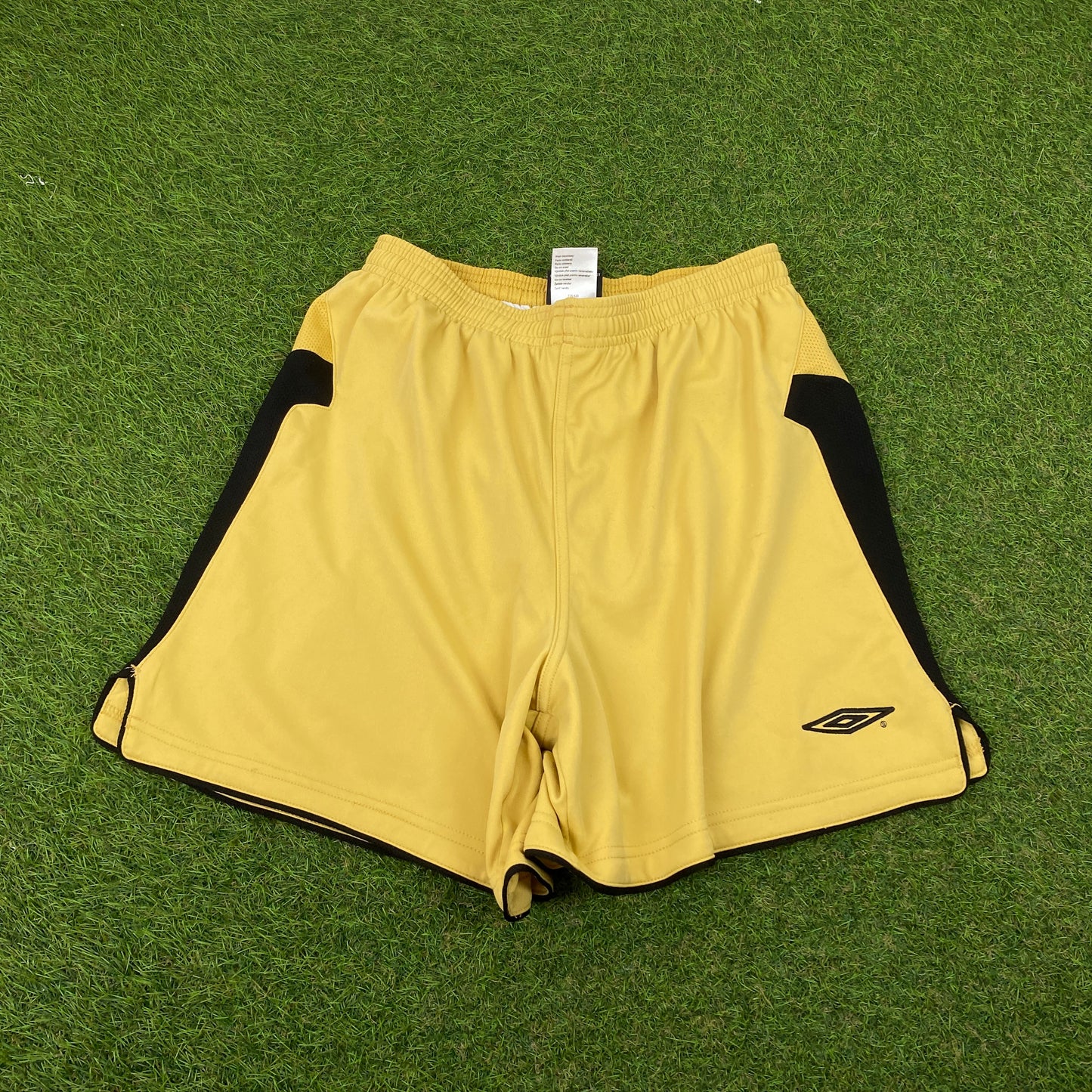 Retro Umbro Football Shorts Gold Medium