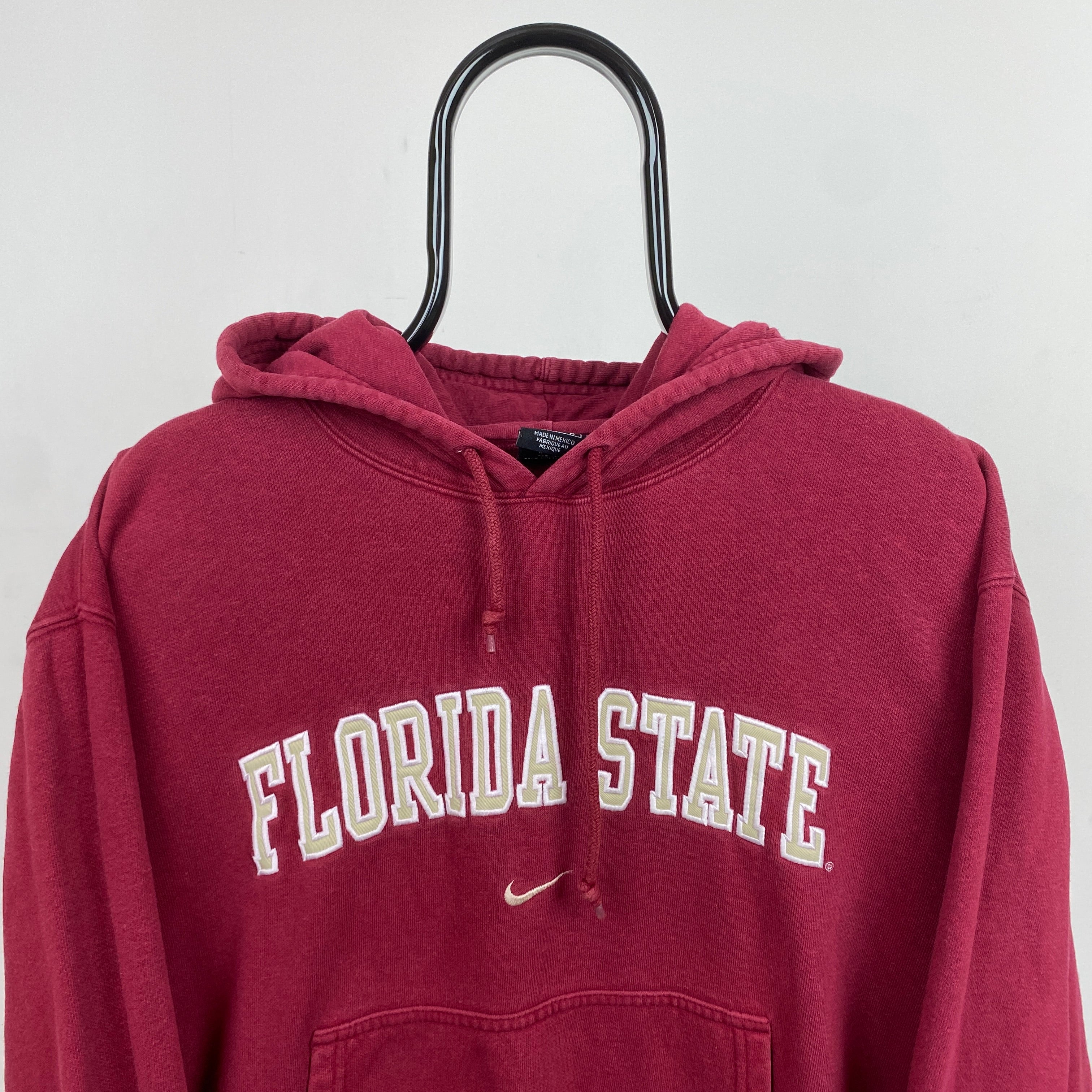 90s Nike Florida State Hoodie Red Medium
