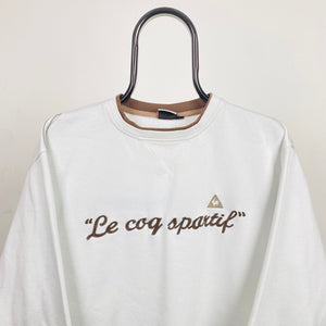 Retro Le Coq Sportif Sweatshirt White Large