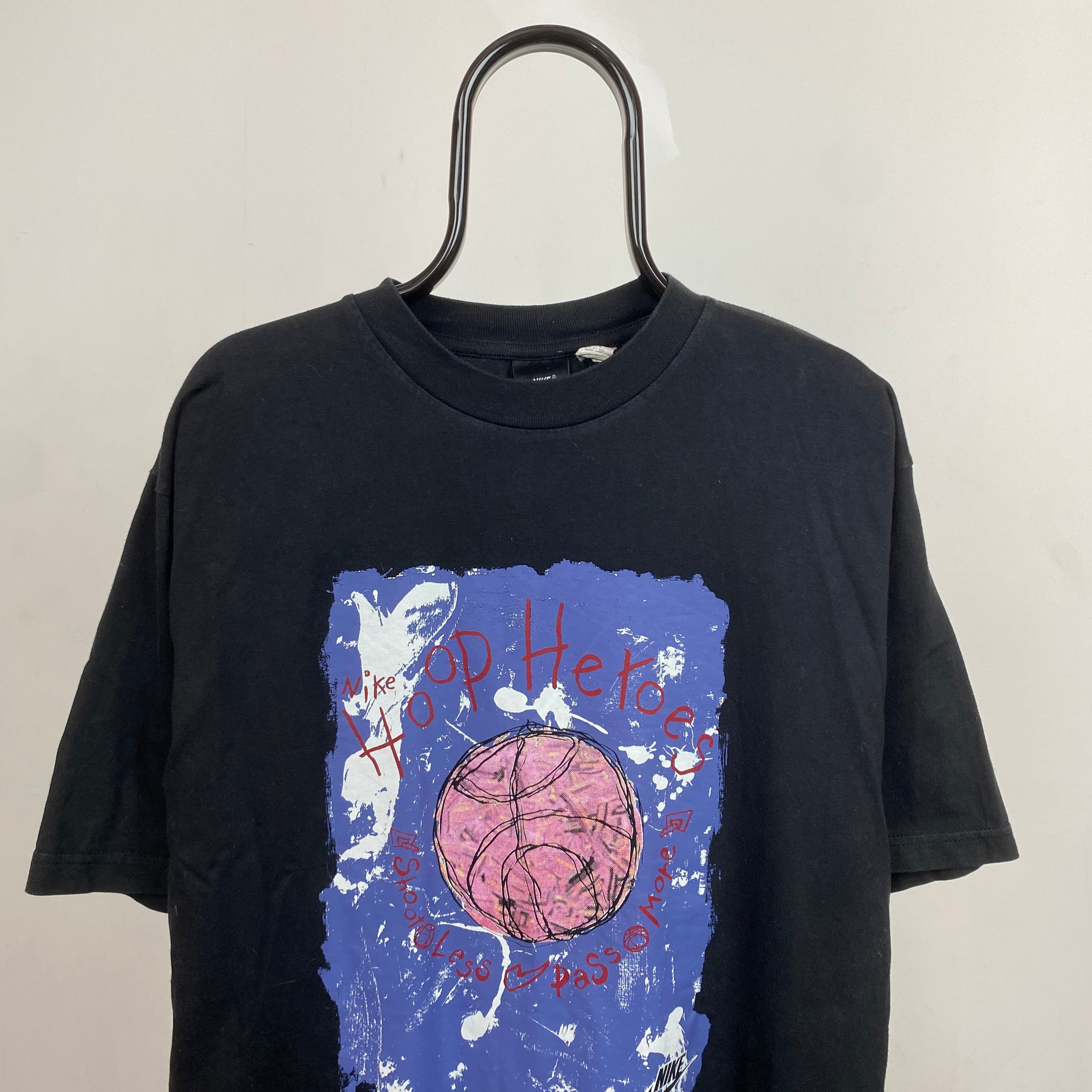 90s Nike Hoop Heroes T-Shirt Black Medium