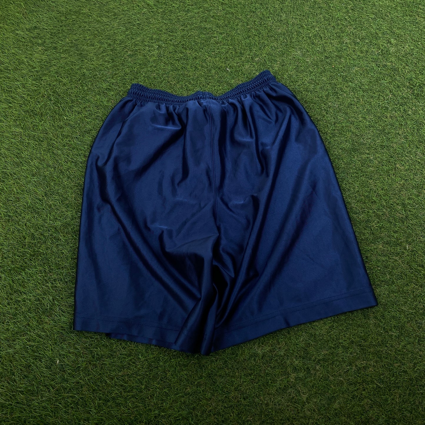 90s Nike Football Shorts Blue Large