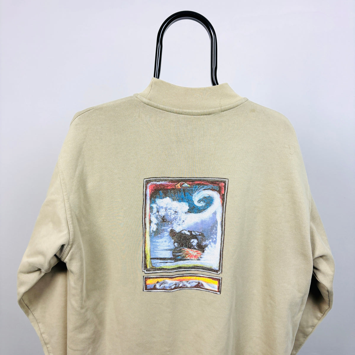 90s Quiksilver Sweatshirt Brown Large