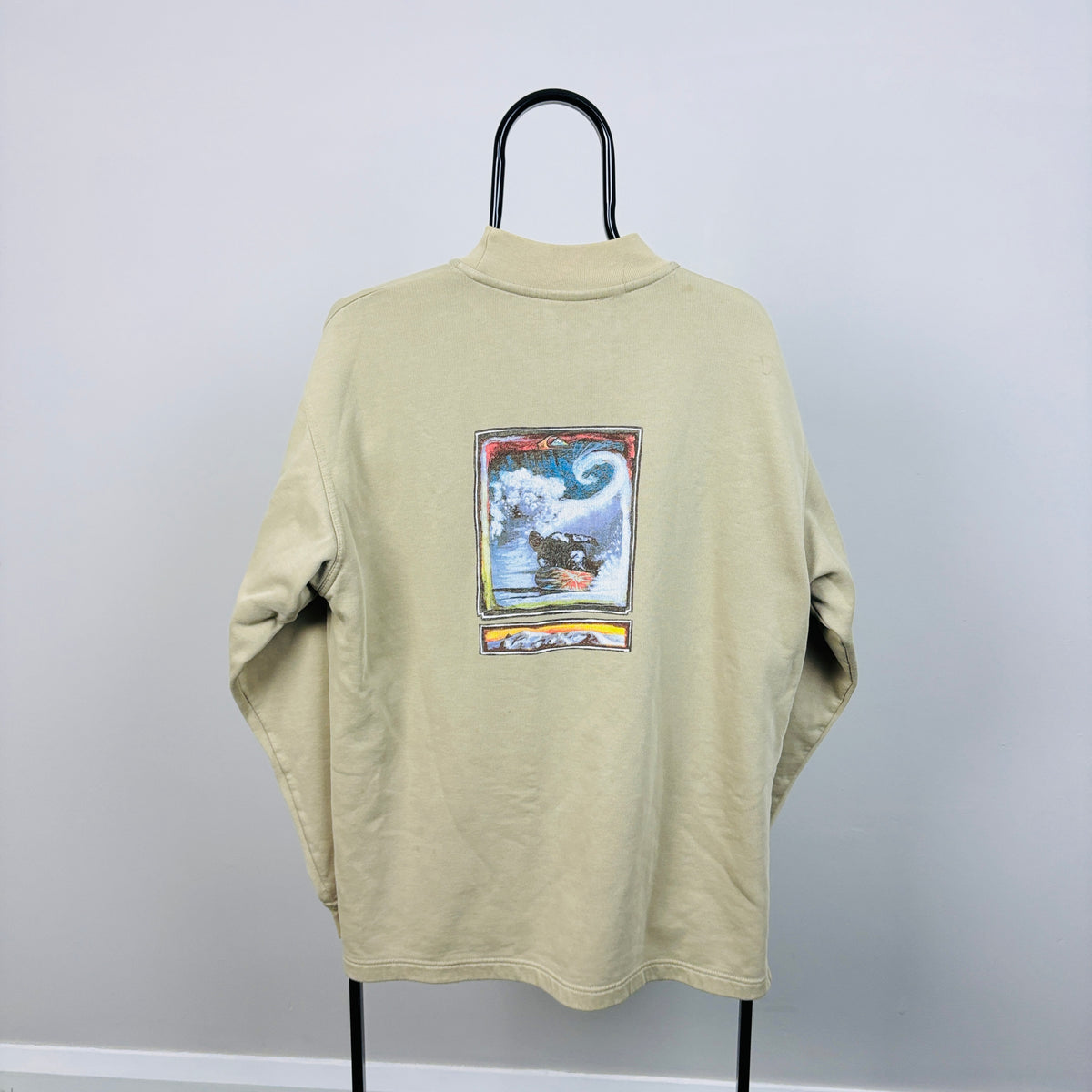 90s Quiksilver Sweatshirt Brown Large