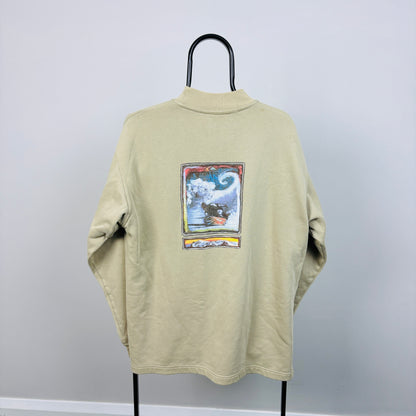 90s Quiksilver Sweatshirt Brown Large