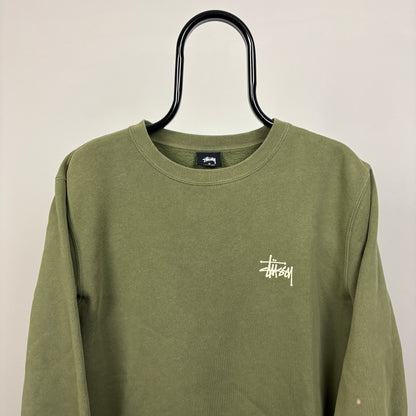 00s Stussy Sweatshirt Green Medium