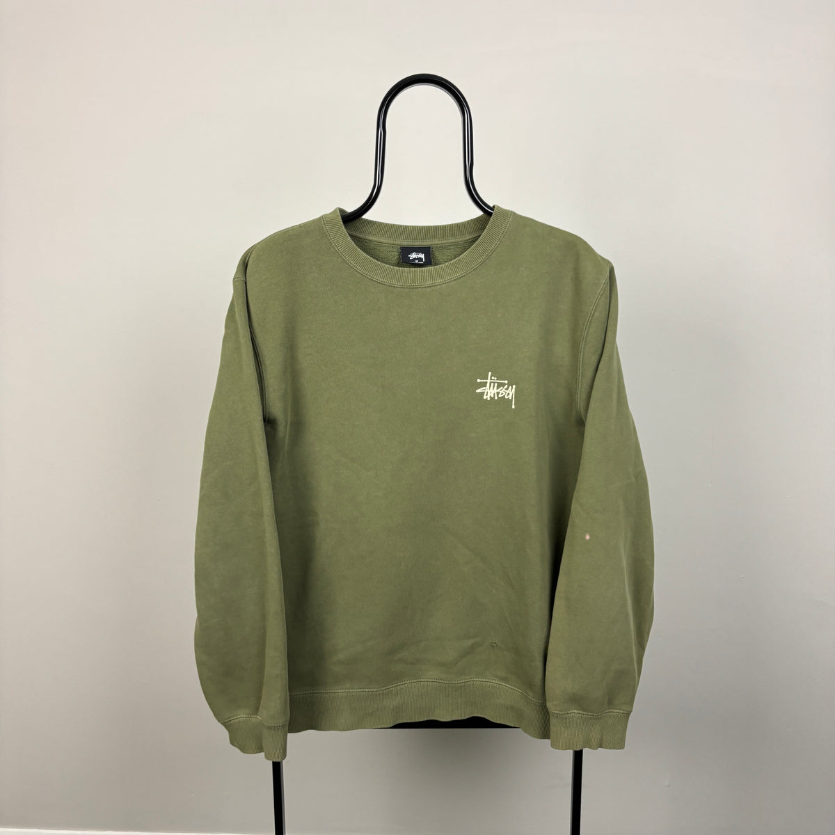 00s Stussy Sweatshirt Green Medium