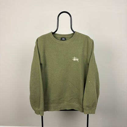 00s Stussy Sweatshirt Green Medium