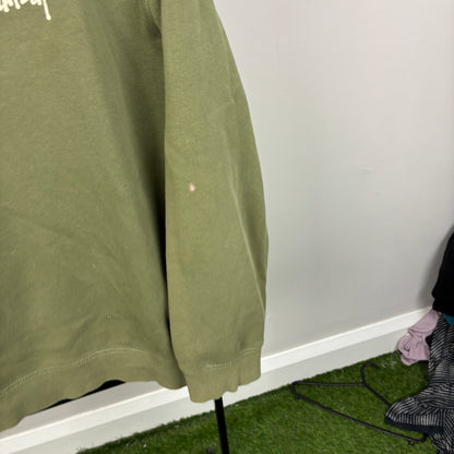 00s Stussy Sweatshirt Green Medium