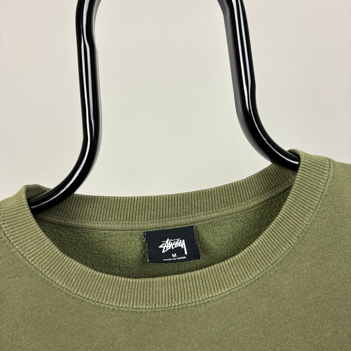 00s Stussy Sweatshirt Green Medium
