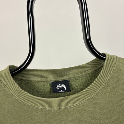 00s Stussy Sweatshirt Green Medium