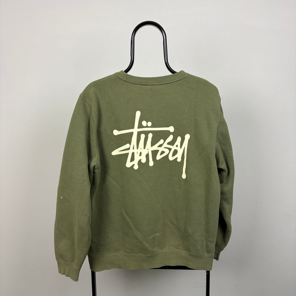 00s Stussy Sweatshirt Green Medium