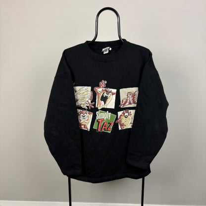 90s Looney Tunes Taz Sweatshirt Black Large