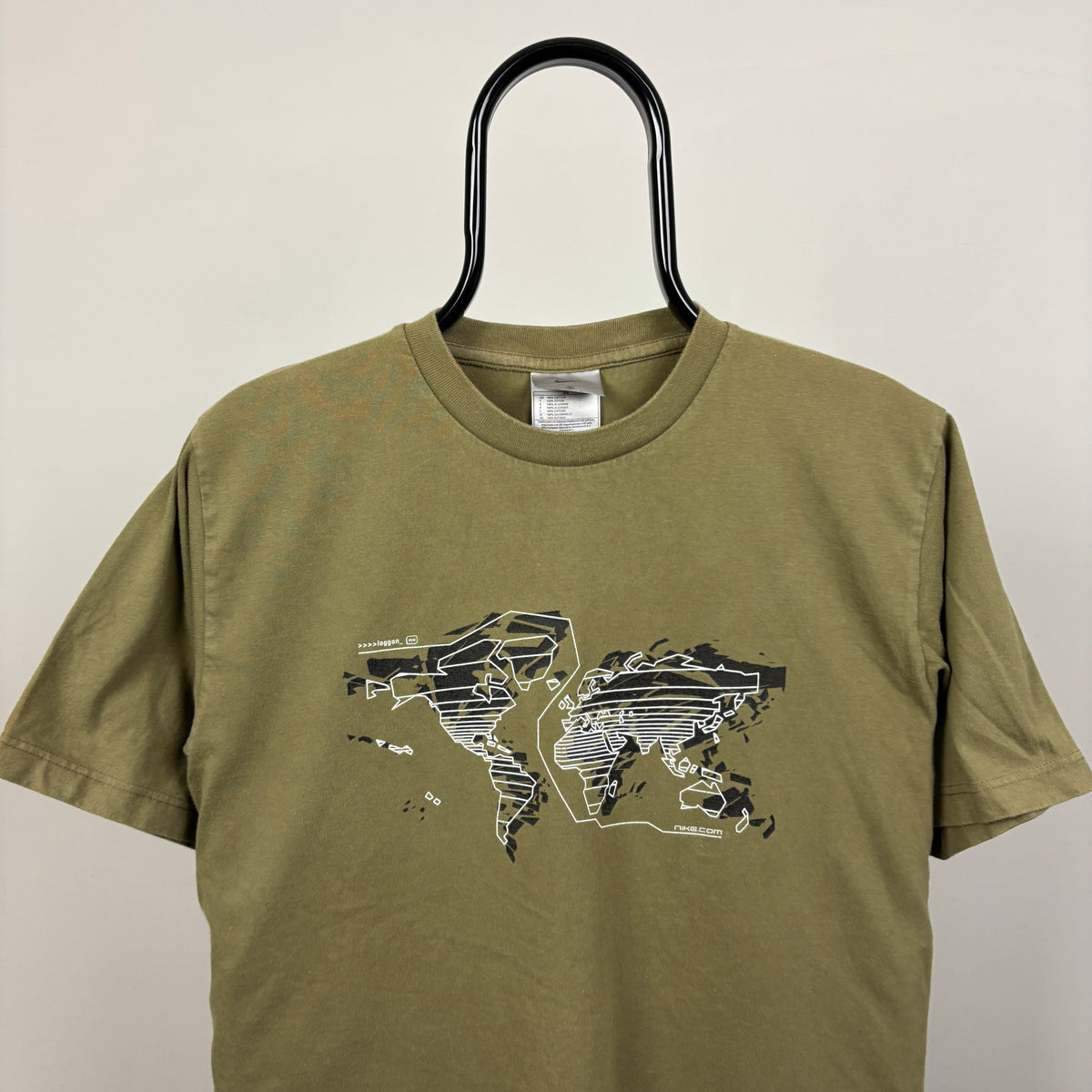00s Nike Globe T-Shirt Green Medium