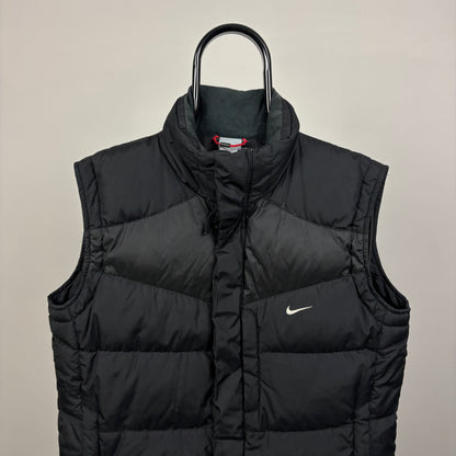 00s Nike Puffer Gilet Jacket Black Medium