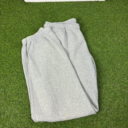 00s Nike Wide Leg Cotton Joggers Grey Large