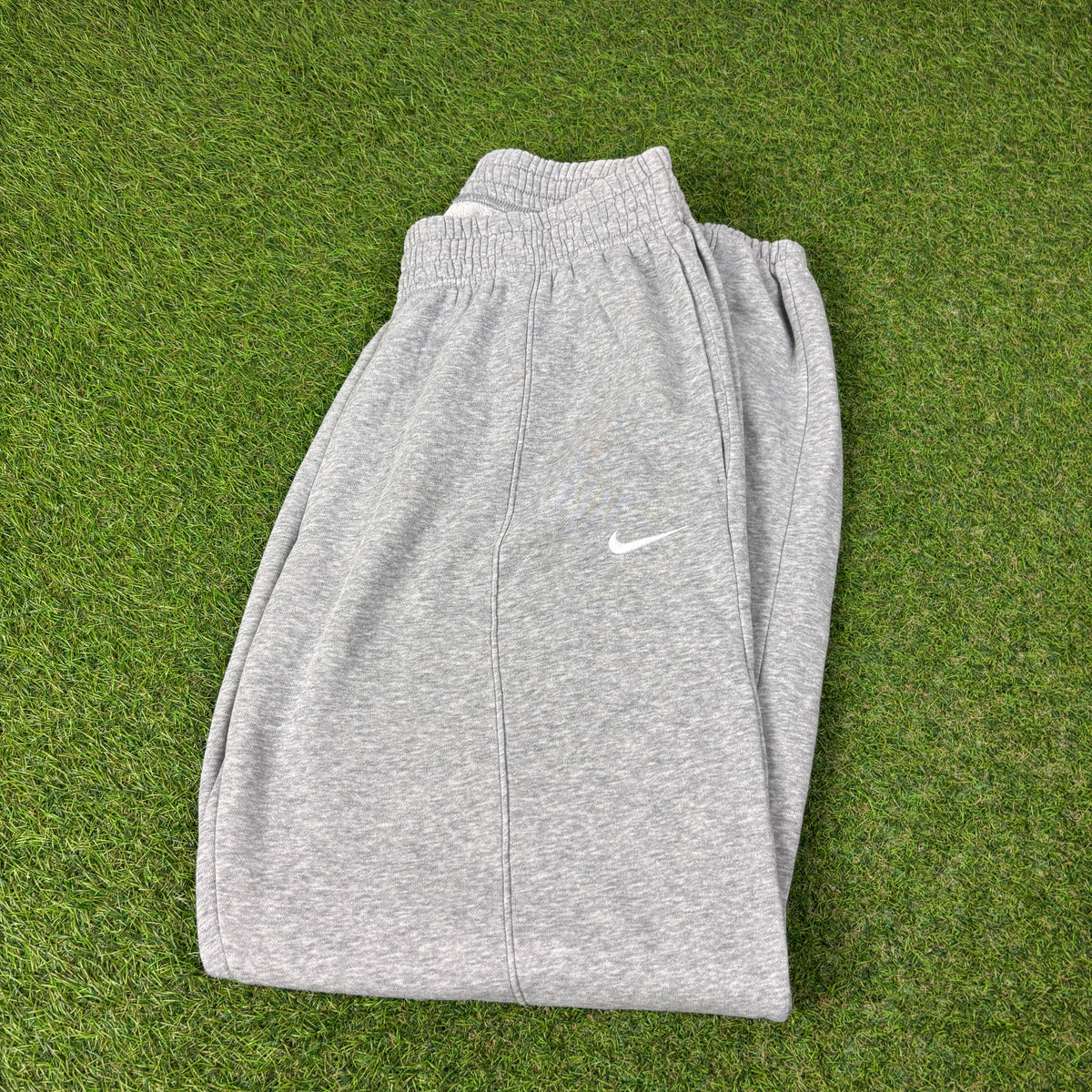 00s Nike Wide Leg Cotton Joggers Grey Medium