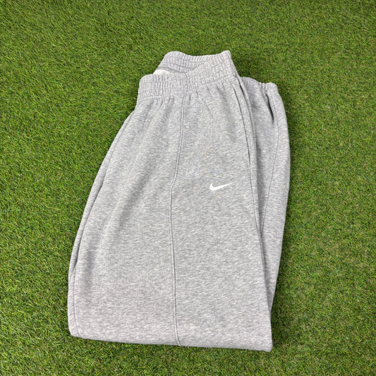 00s Nike Wide Leg Cotton Joggers Grey Medium