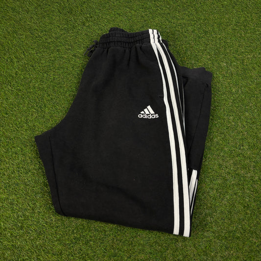 00s Adidas Cotton Joggers Black Large