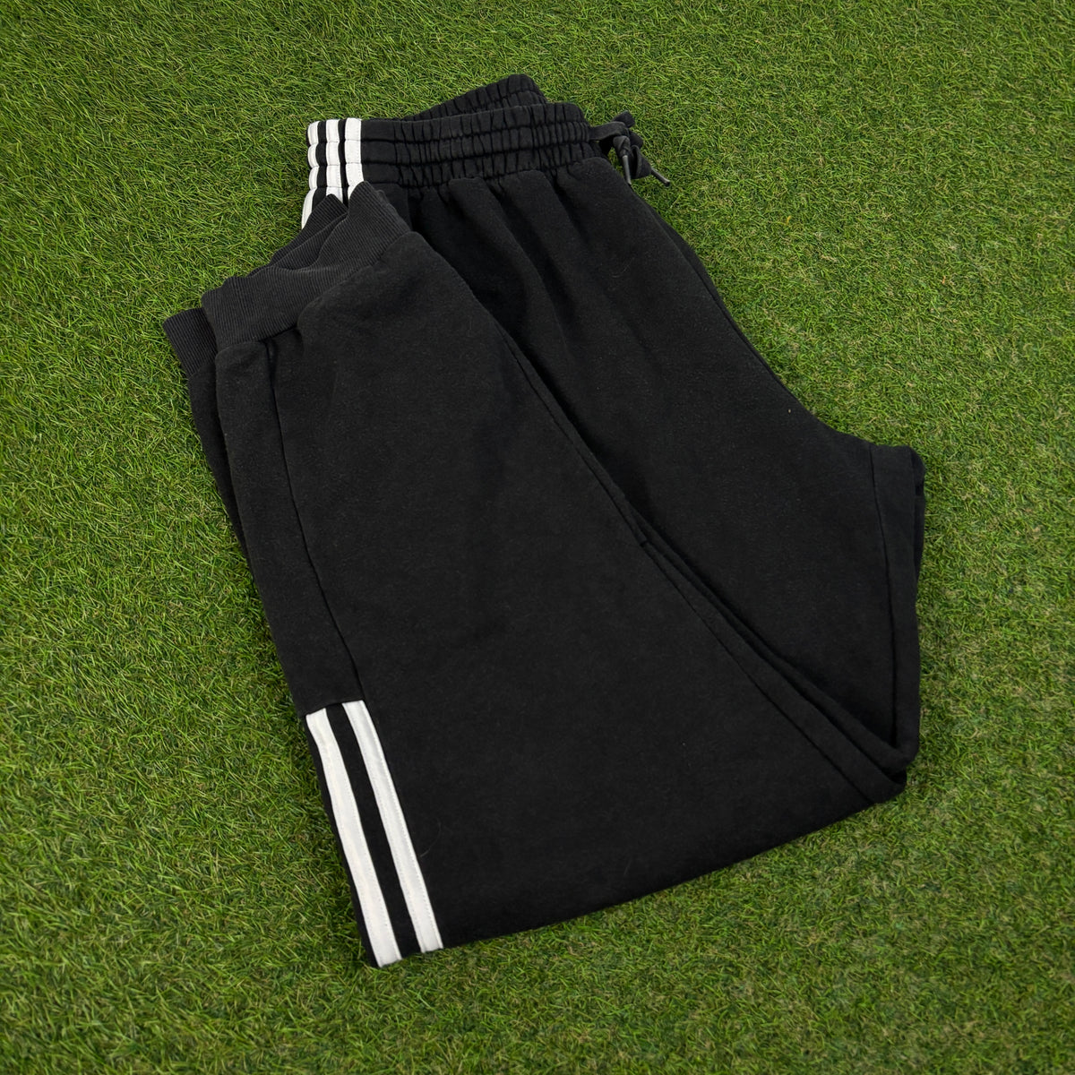 00s Adidas Cotton Joggers Black Large