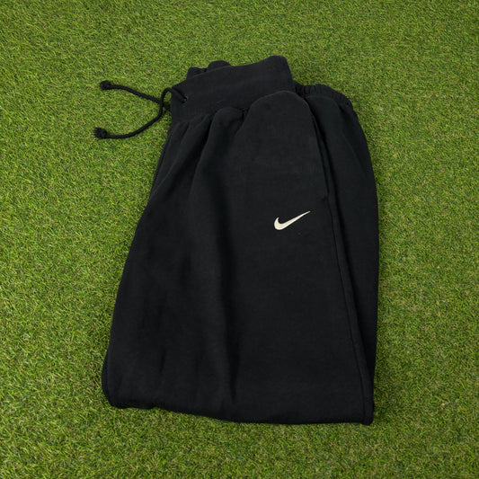 00s Nike Wide Leg Cotton Joggers Black Small