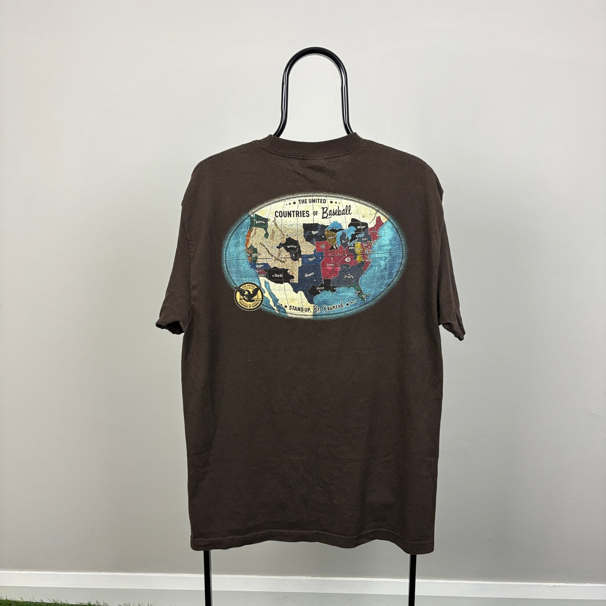 00s Nike Baseball T-Shirt Brown Large