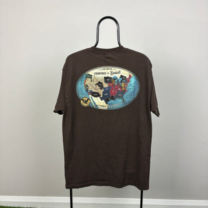 00s Nike Baseball T-Shirt Brown Large