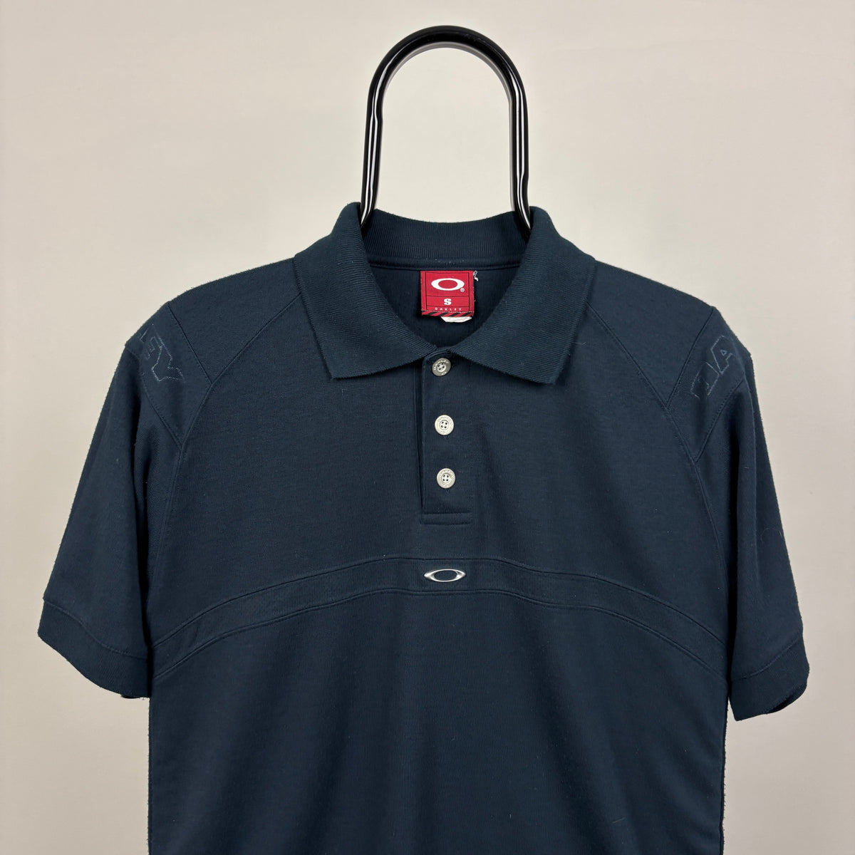 90s Oakley Software Golf Polo Shirt T-Shirt Black Small