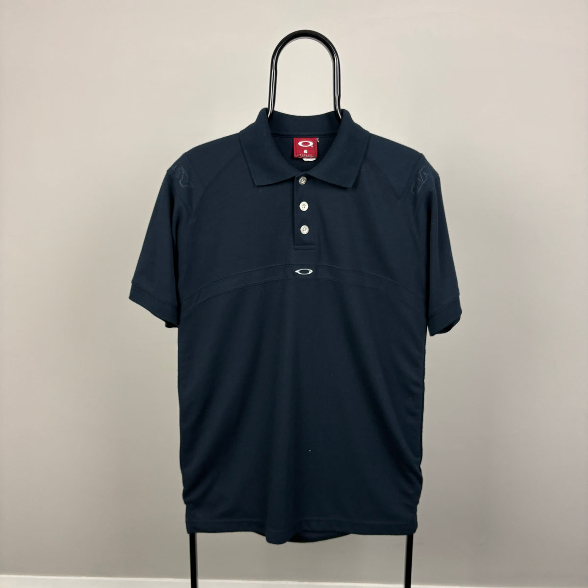 90s Oakley Software Golf Polo Shirt T-Shirt Black Small