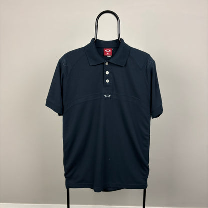 90s Oakley Software Golf Polo Shirt T-Shirt Black Small
