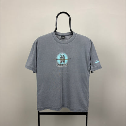 90s Quiksilver Boardriding T-Shirt Grey Small