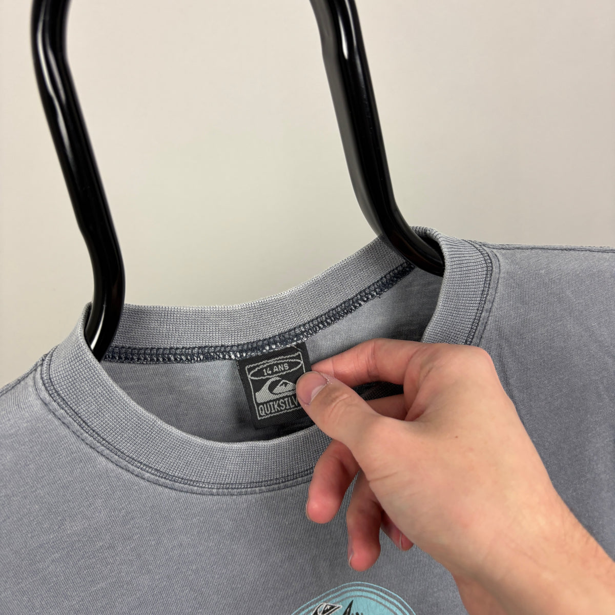 90s Quiksilver Boardriding T-Shirt Grey Small