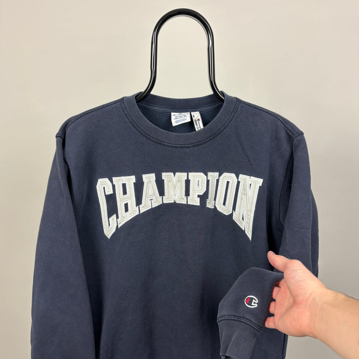 00s Champion Sweatshirt Blue Medium