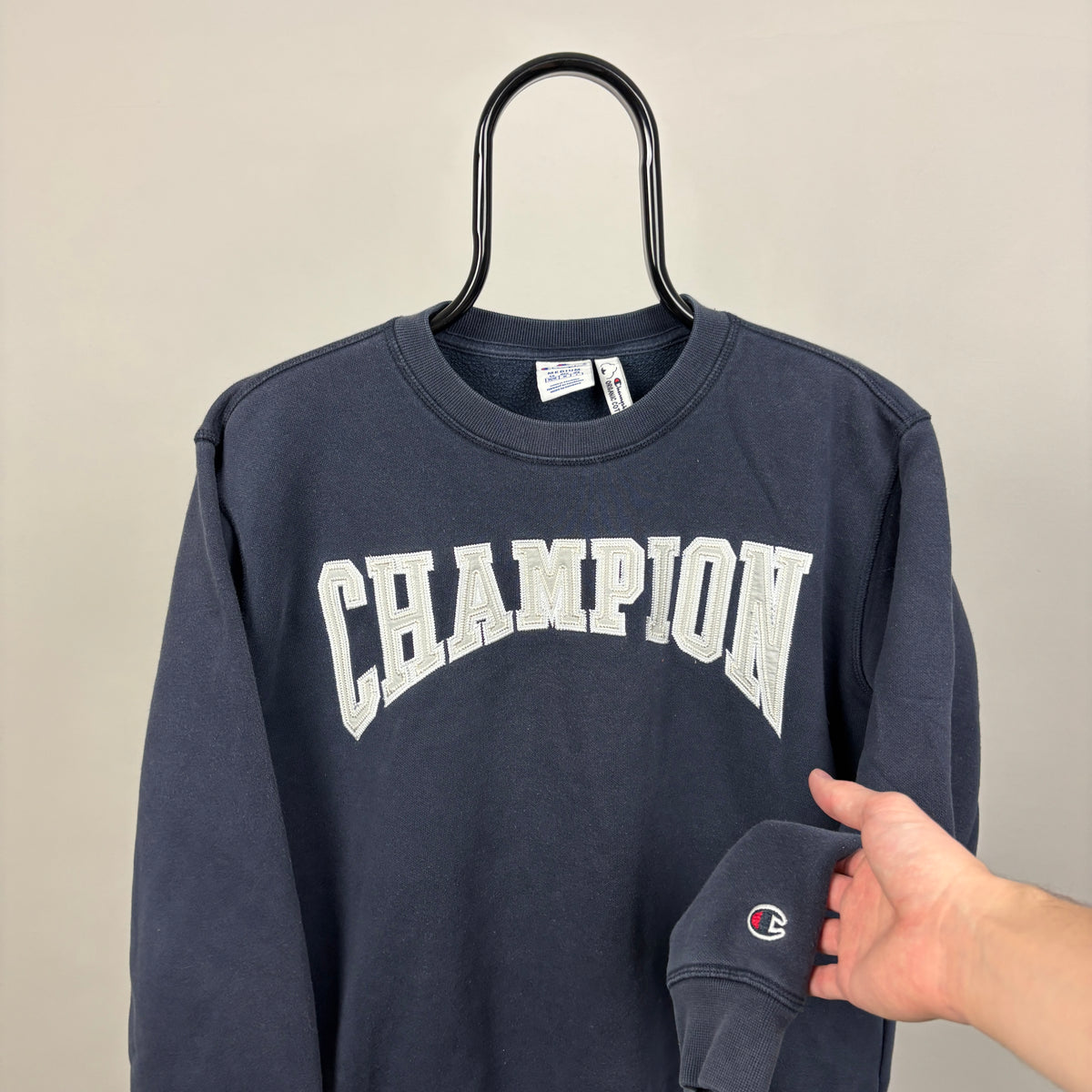 00s Champion Sweatshirt Blue Medium