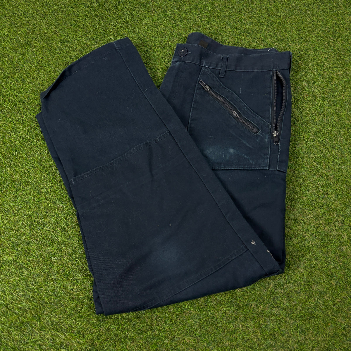 00s Dickies Painters Cargo Trousers Joggers Blue Large