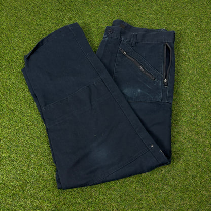 00s Dickies Painters Cargo Trousers Joggers Blue Large