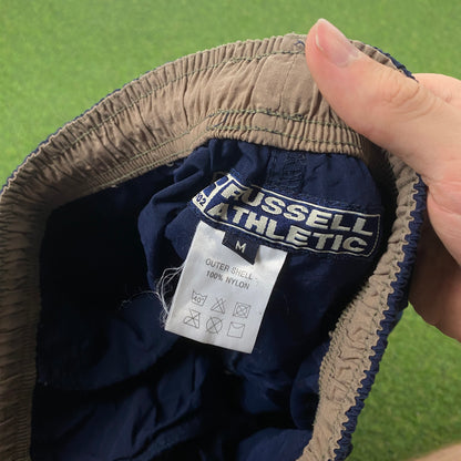 Retro Russell Athletic Cargo Shorts Blue Medium